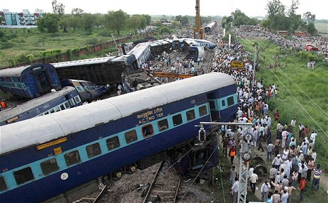 12 Dead as Train Derails in India